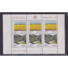 TEMA EUROPA 1977 PORTUGAL HOJA BLOQUE NUEVA MINT RARA 80 EUROS